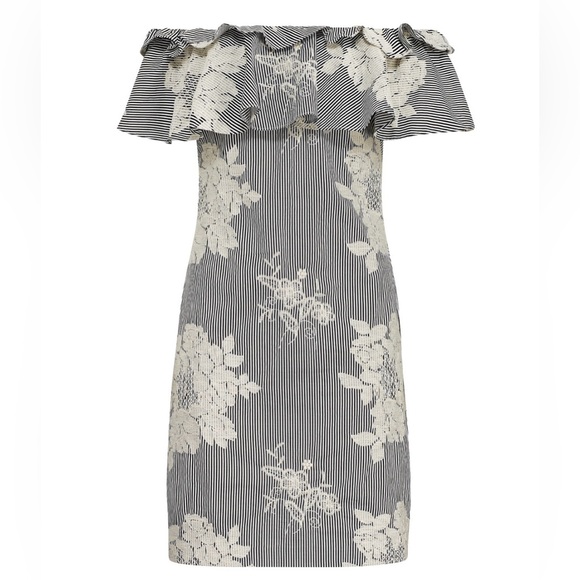 Lauren Ralph Lauren Floral-Print Off-The-Shoulder Dress Size 2 - Picture 1 of 9